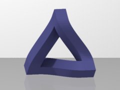 Triangle impossible bleu