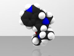 Space-filling molecular model of LSD-25