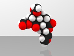 Space-filling molecular model of Salvinorine-A (Salvia)